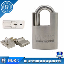 Padlock de cilindro de cilindro de aço inoxidável com o sistema de chave mestre